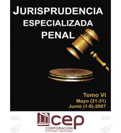 Jurisprudencia Especializada Penal Tomo VI 2007 Jurisprudencia Especializada Penal Tomo VI 2007