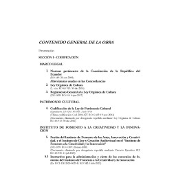 Ley de Cultura, Legislación...